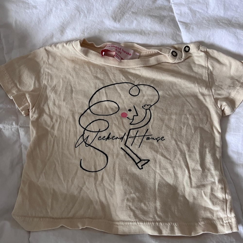 Weekend House Kids Beige Graphic Tee